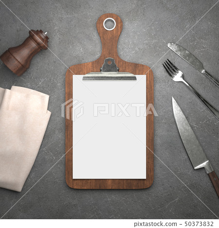 Menu on cutting board 50373832