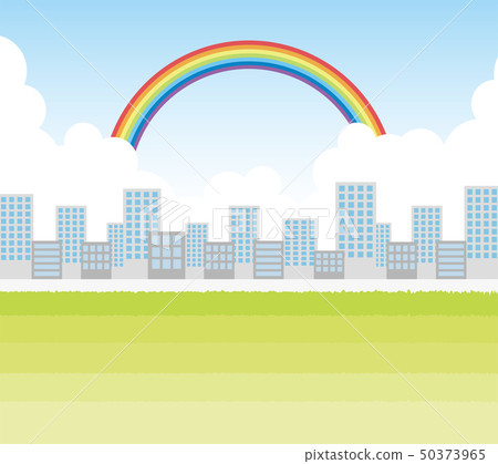 Group of buildings rainbow 50373965
