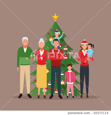 Merry Christmas in family 50375114