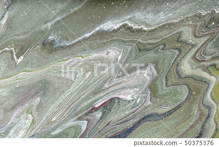 Pale gold marbling pattern. Golden marble liquid texture. 50375376