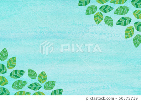 Leaves watercolor pattern 50375719