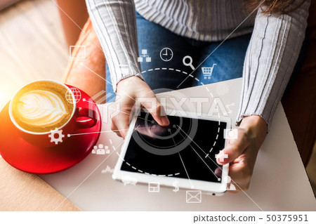 Businessmen using tablet. 50375951