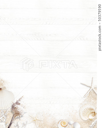 Background-Sea-Summer-Beach-Seashell-Sand-Wood Deck-Shiroki 50379590