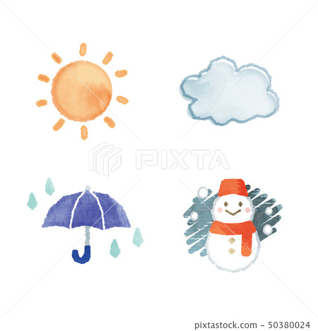 Weather Icon Watercolor Style 50380024
