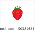 Strawberry vector icon isolated on white 50381623