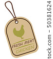 Meat tag with chicken image 50381624