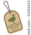 Label with illustration of duck 50381625