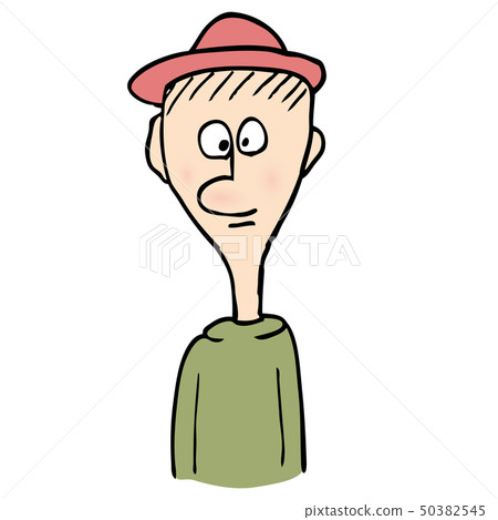 Comic face. Hand-drawn illustration. 50382545