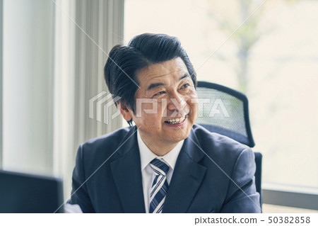 Businessman middle age man desk Businessman middle age man desk 50382858