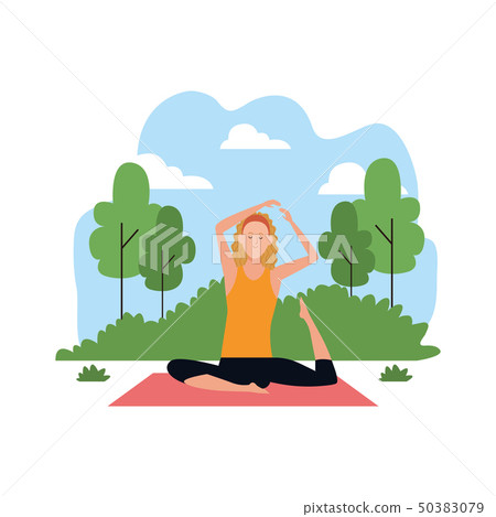 woman in yoga poses woman in yoga poses 50383079