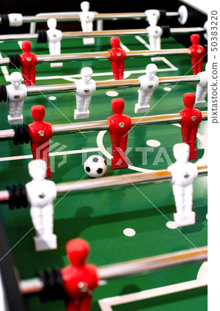 Foosball table soccer sport team football players Foosball table soccer sport team football players 50383220