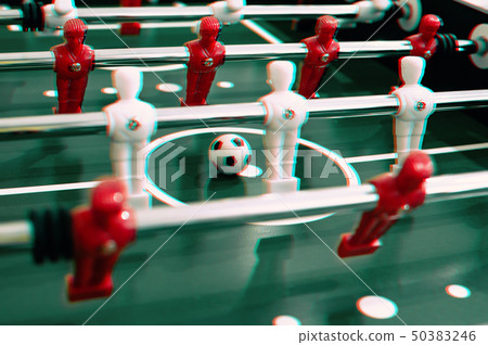 Foosball table soccer sport team football players Foosball table soccer sport team football players 50383246