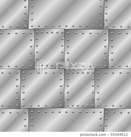 Seamless vector texture with riveted metal sheets. You can create the wallpaper with this pattern Seamless vector texture with riveted metal sheets. You can create the wallpaper with this pattern 50384612