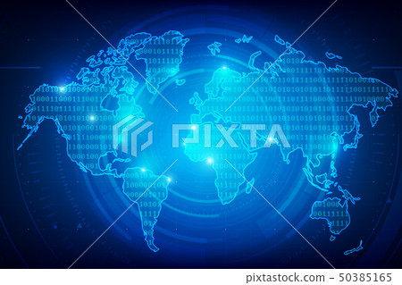 Abstract background world map binary digit texture Abstract background world map binary digit texture 50385165