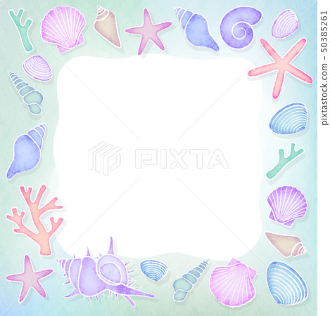 Seashell frame - Stock Illustration [50385261] - PIXTA