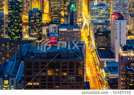 Aerial view of Chicago Skylines South Aerial view of Chicago Skylines South 50385550
