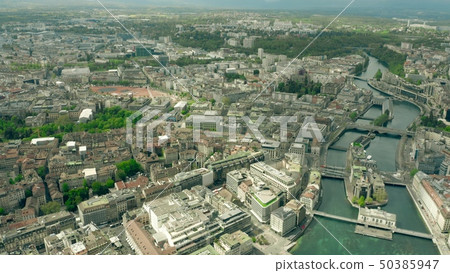 Aerial view of Geneva. Switzerland 50385947