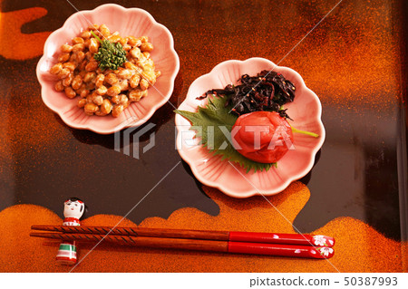 Delicious natto and umeboshi Delicious natto and umeboshi 50387993