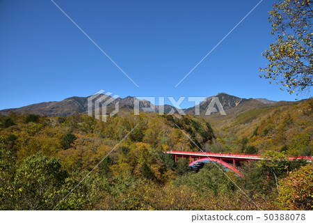 Higashiizawa Ohashi of autumn leaves Higashiizawa Ohashi of autumn leaves 50388078