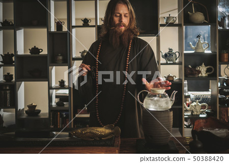 Tea ceremony is perfomed by tea master Tea ceremony is perfomed by tea master 50388420