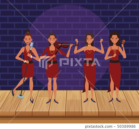 Music band cartoon 50389986