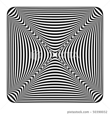 Op art geometric design element. Convex shape. - Stock Illustration ...