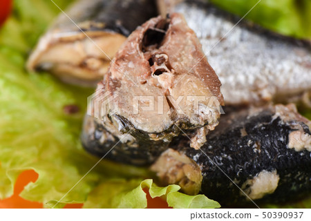 Macro shot. Pieces of sardine iwashi Macro shot. Pieces of sardine iwashi 50390937