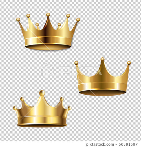 Crown Set Isolated Transparent Background 50391597