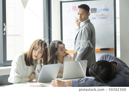 Bored meeting office 50392309