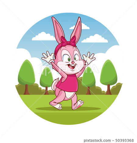 Cute rabbit cartoon 50393368