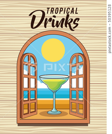 tropical cocktail drink poster tropical cocktail drink poster 50395128