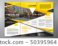 Brochure 3 fold flyer design a4 template. 50395964