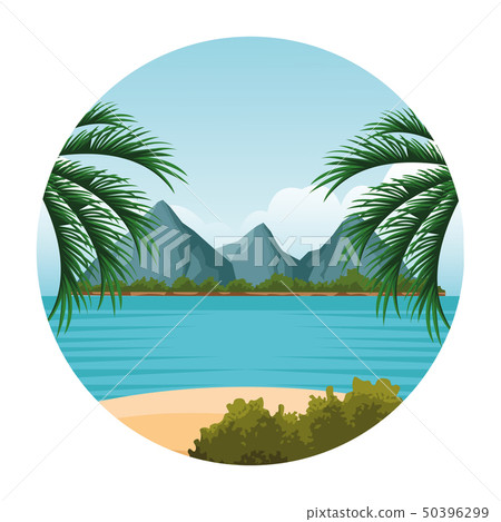 seashore landscape cartoon seashore landscape cartoon 50396299