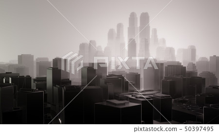 City in fog. Air pollution City in fog. Air pollution 50397495