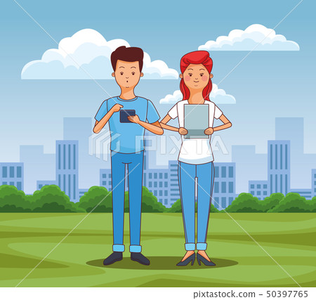 Teenagers using technology Teenagers using technology 50397765