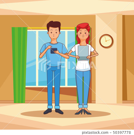 Teenagers using technology 50397778