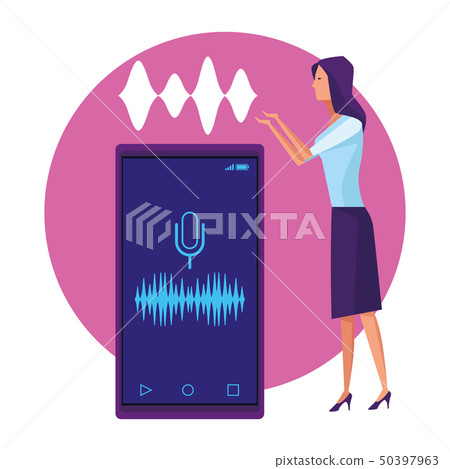 People using voice recognition People using voice recognition 50397963