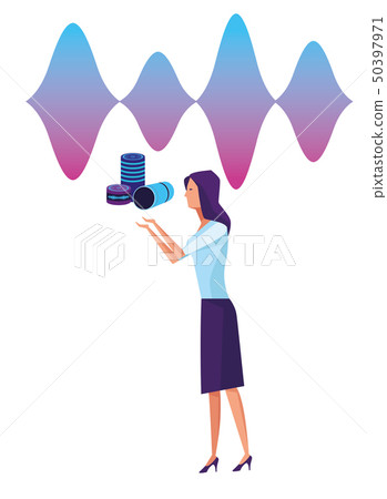 People using voice recognition People using voice recognition 50397971