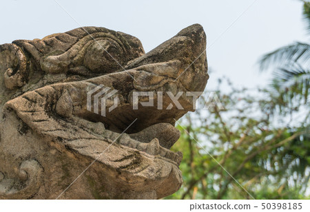 Stone or Rock Thailand Lion Statue in Temple Stone or Rock Thailand Lion Statue in Temple 50398185