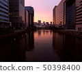 高濱運河（東京都港區）的日落 50398400