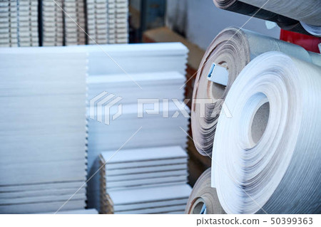 warehouse with veneer rolls, production of interior doors 50399363
