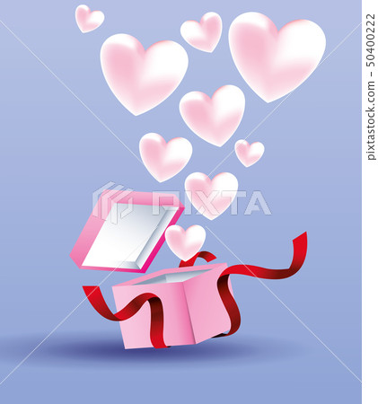 Romantic gift box present 50400222