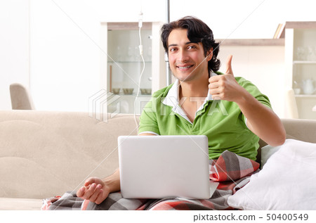 Young man suffering at home Young man suffering at home 50400549