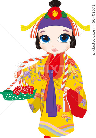 Ryukyu dance Yanagi Okinawa illustration 50402071