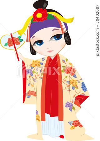 琉球舞蹈sakuta沖繩插圖 琉球舞蹈sakuta沖繩插圖 50402087