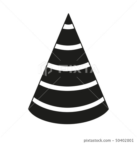 Black and white striped party hat Black and white striped party hat 50402801