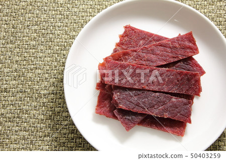 Beef jerky. 50403259