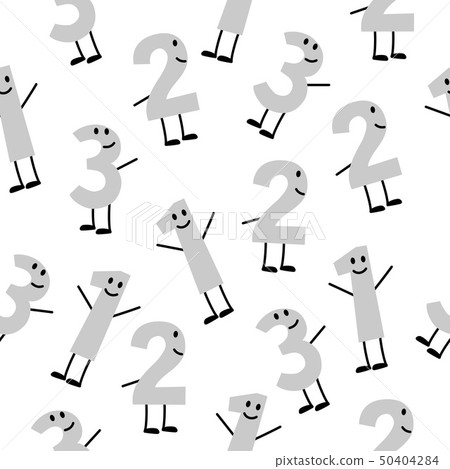 Seamless Pattern Number Characters - Stock Illustration [50404284] - PIXTA