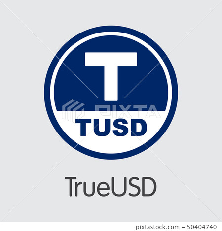 TUSD - Trueusd. The Logo of Cryptocurrency or Market Emblem. 50404740