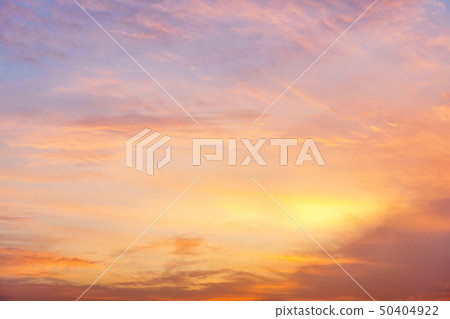 colorful dramatic sky with cloud at sunset 50404922